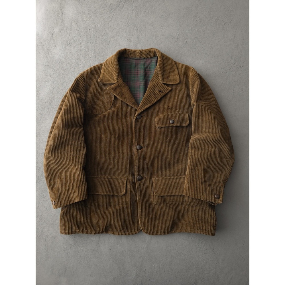 Vintage 1960s Camox Confezioni Brown Corduroy Barnstormer Work Jacket Men's L